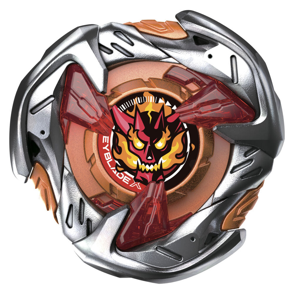 Combat de deux toupies Beyblade X dans l’arène avec effets de vitesse et collisions