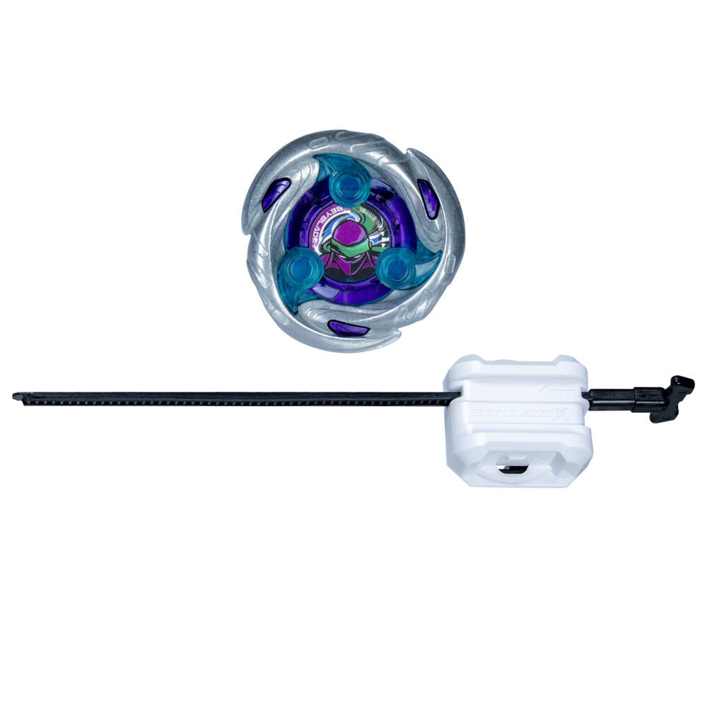 Image détaillée du lanceur utilisé pour démarrer la toupie Beyblade X Shadow Shinobi