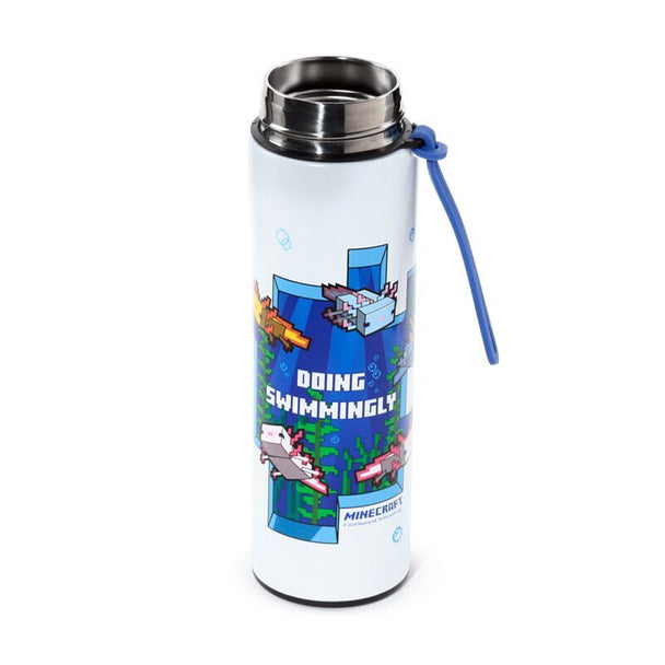 Affichage digital de la température sur le couvercle du thermos Minecraft Axolotl