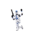 Profil gauche de la figurine Obi-Wan Kenobi Clone Trooper montrant l'articulation des bras