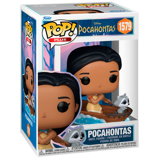 Figurine Funko POP Disney Pocahontas en vinyle de 9 cm avec détails colorés, présentée dans sa boîte cadeau officielle.