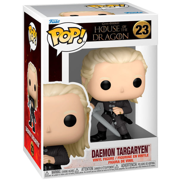 Figurine Funko POP Daemon Targaryen de 9 cm avec détails précis et boîte cadeau officielle
