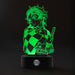 Lampe LED Demon Slayer Kimetsu no Yaiba allumée avec couleurs vives sur base noire ERIK
