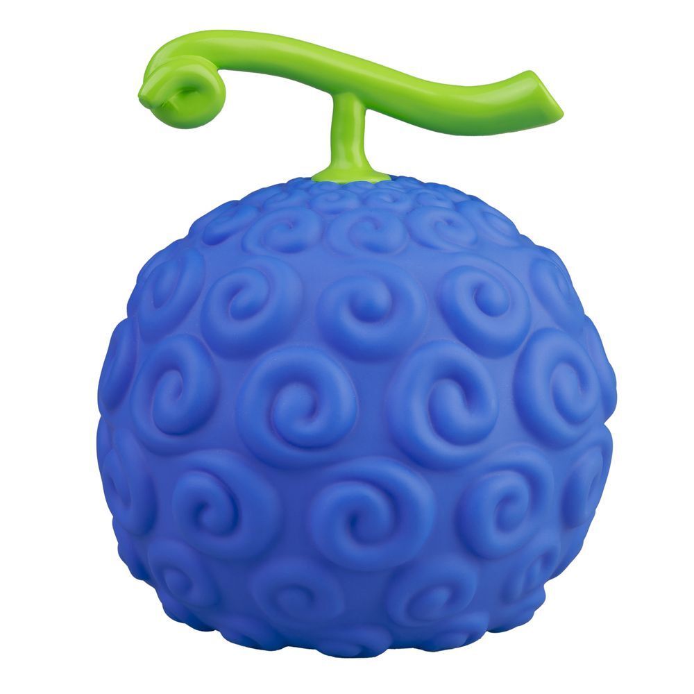Lampe One Piece Gum Gum Fruit en PVC avec éclairage LED bleu et blanc, dimensions 16,5x14cm