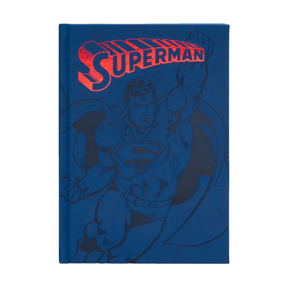 Couverture rigide du cahier premium A5 Superman DC Comics avec illustration colorée du super-héros