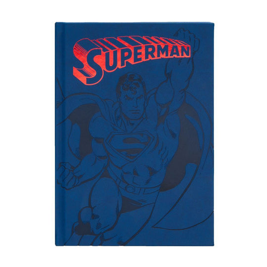 Couverture rigide du cahier premium A5 Superman DC Comics avec illustration colorée du super-héros