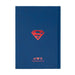 Vue de face du cahier ERIK Superman A5 montrant le logo emblématique sur fond bleu