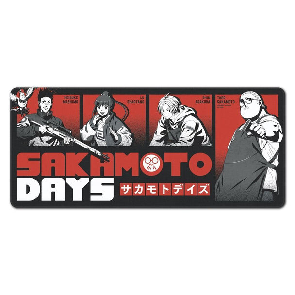 Tapis de bureau gaming Sakamoto Days 80x35cm avec surface textile imperméable et base antidérapante par ERIK