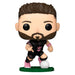 Vue rapprochée de la figurine Funko POP Jordi Alba Inter Miami, mettant en valeur les détails du vinyle et les couleurs du maillot