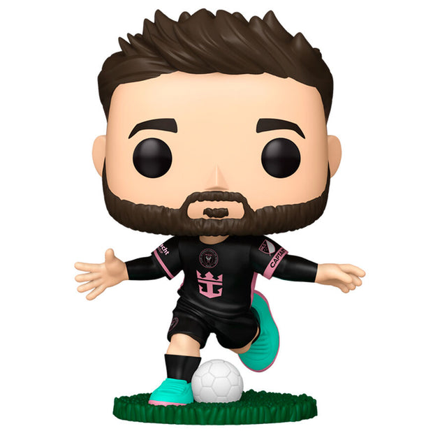 Boîte cadeau de la figurine Funko POP Lionel Messi Inter Miami avec détails colorés