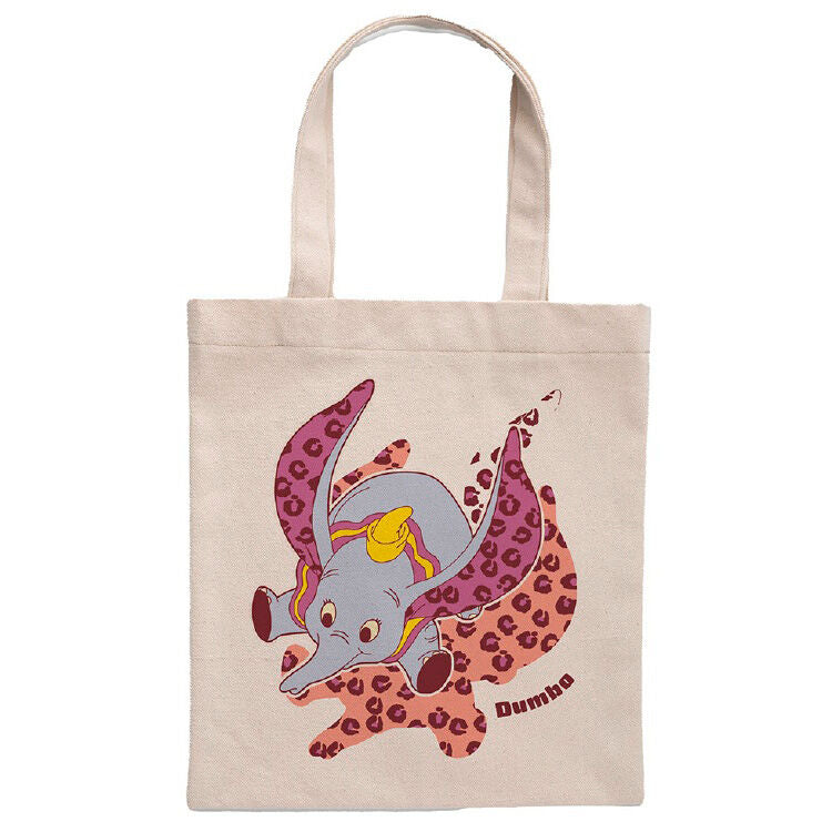 Sac shopping Disney Dumbo SUNCITY en coton naturel 41x37cm, design coloré et résistant.