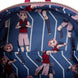 Intérieur du sac à dos Loungefly Sakura avec doublure assortie et espace de rangement organisé