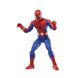 Gros plan sur les détails du visage de la figurine Spider-Man 77 Marvel Legends