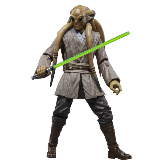 Vue arrière montrant les détails du dos de la figurine Kit Fisto