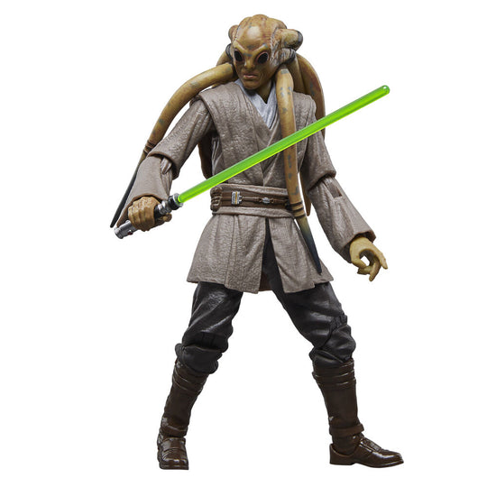 Figurine Star Wars Kit Fisto posée sur un socle neutre blanc