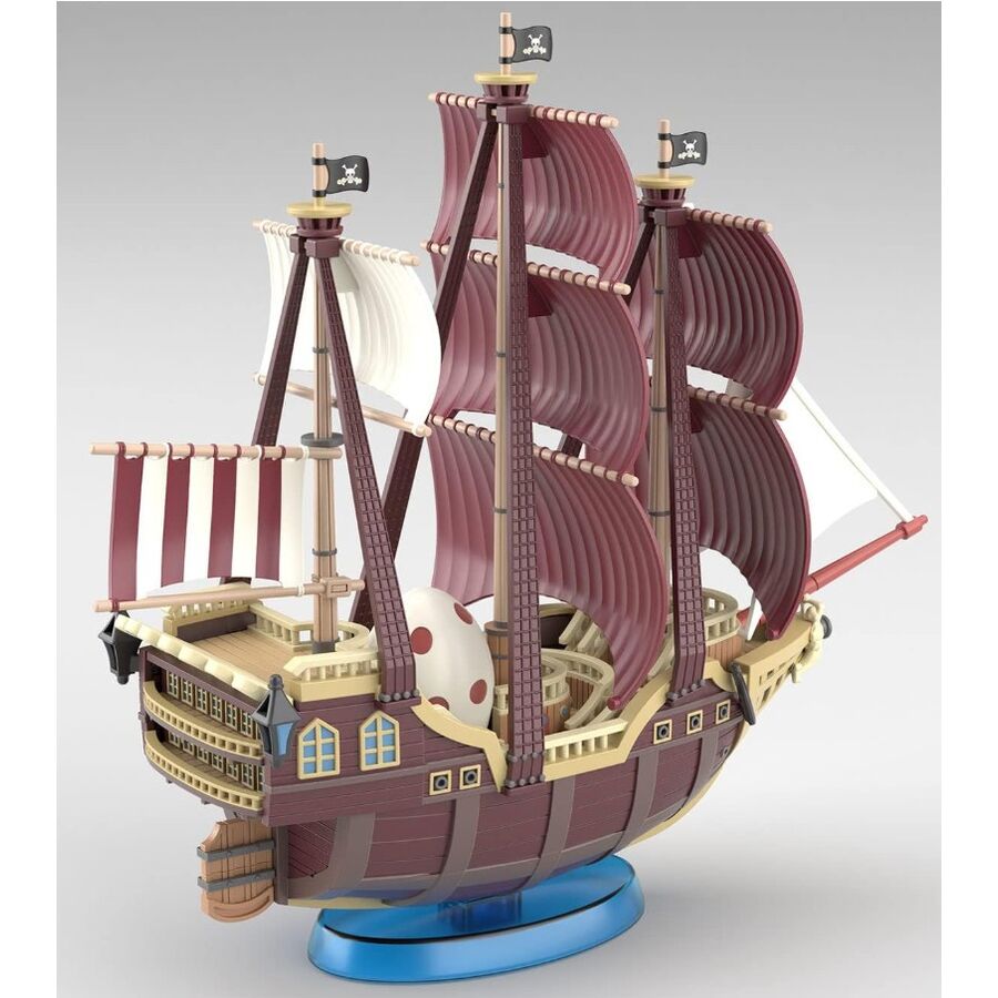 Kit de modélisme BANDAI HOBBY Oro Jackson One Piece avec ses pièces assemblées sur fond blanc.