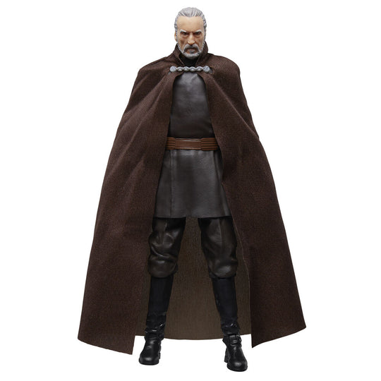 Figurine Count Dooku en action avec effet de lumière sur le sabre laser