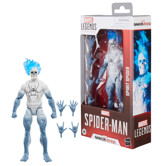 Figurine Spirit Spider en exposition sur une étagère avec éclairage mettant en valeur les couleurs