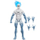 Zoom sur la tête articulée de la figurine Spirit Spider avec masque rouge et noir