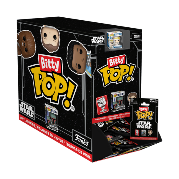 Vue rapprochée de la figurine Bitty POP Star Wars FUNKO avec détails précis et couleurs vives.