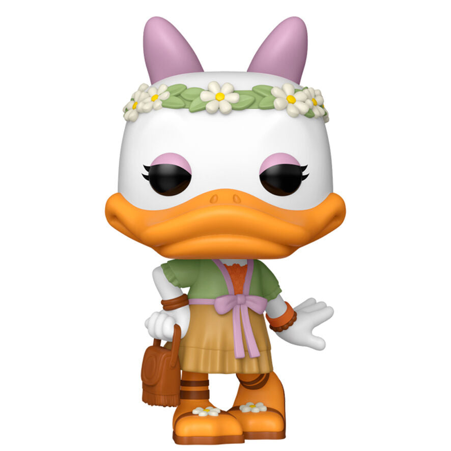 Figurine Funko POP Daisy en vinyle de 9 cm issue de la collection Disney Mickey & Friends, présentée dans sa boîte cadeau originale