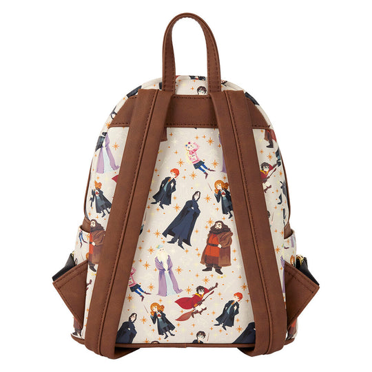 Détail des fermetures éclair robustes et design soigné du sac à dos Harry Potter Loungefly
