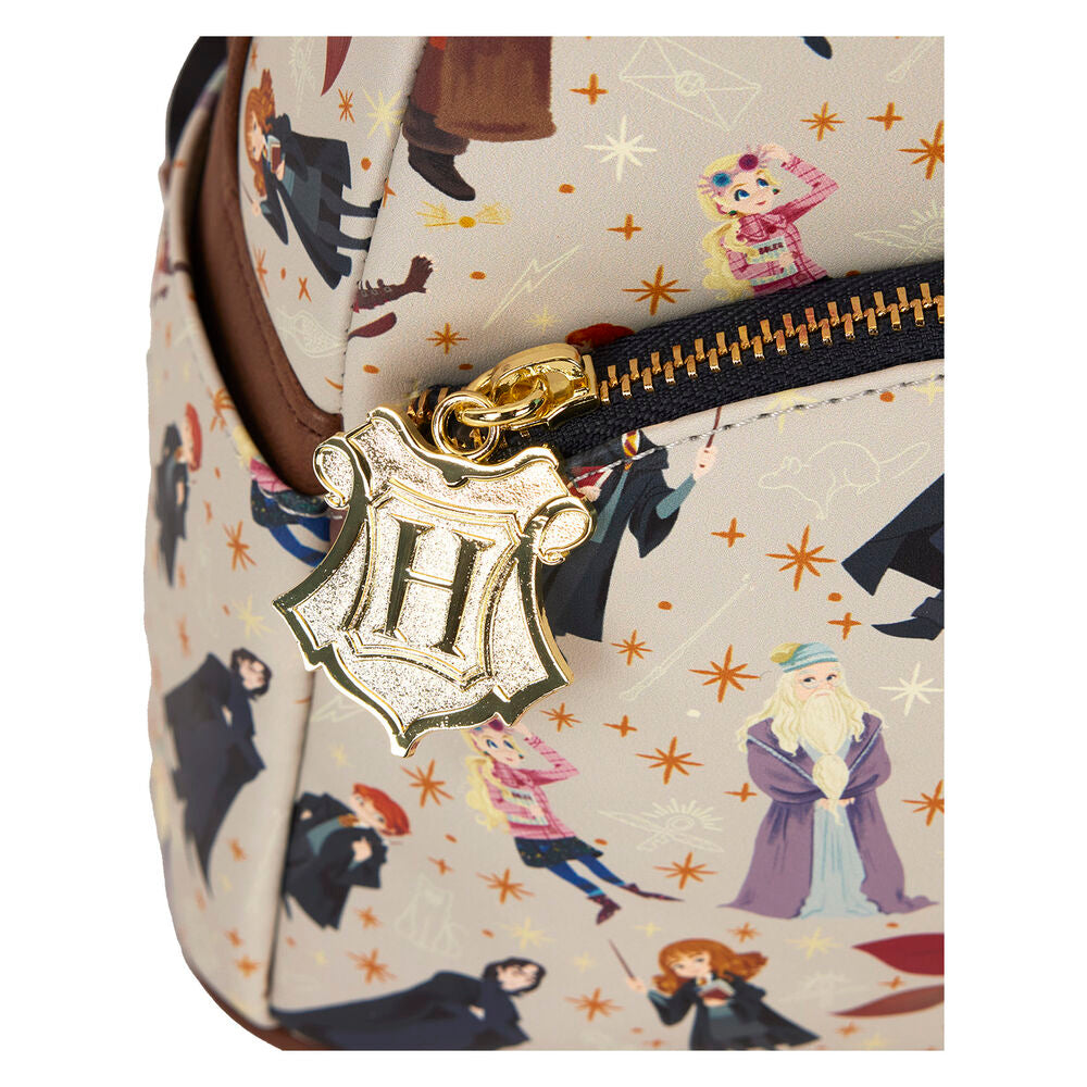 Zoom sur les motifs et finitions exclusives du sac à dos Harry Potter Spring Loungefly