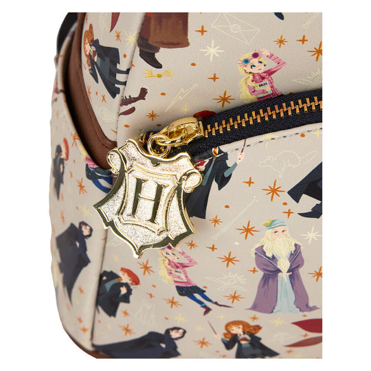 Zoom sur les motifs et finitions exclusives du sac à dos Harry Potter Spring Loungefly