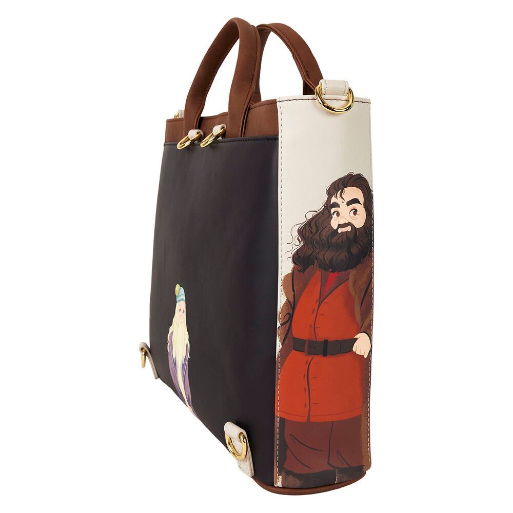 Vue du dessous du sac Loungefly Harry Potter Spring mettant en valeur les pieds de protection