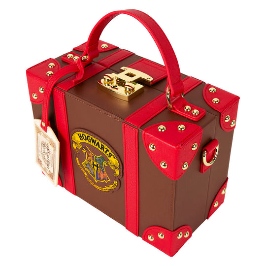 Vue latérale du sac valise Hogwarts Express Loungefly illustrant son design robuste