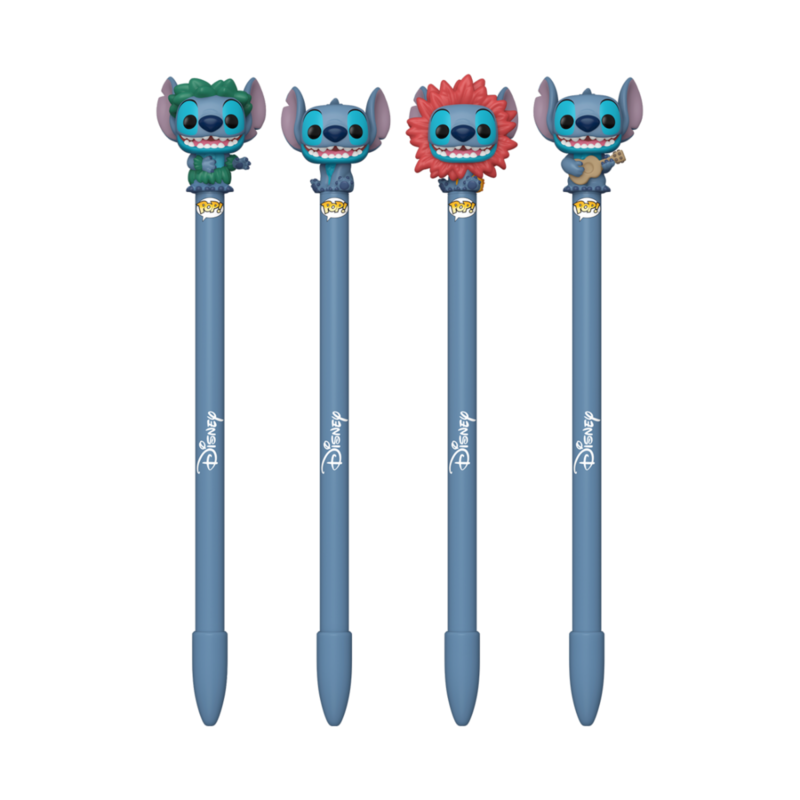 Stylo Funko Disney Stitch avec topper représentant Stitch souriant en position assise