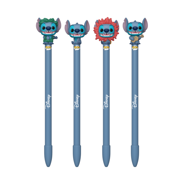 Stylo Funko Disney Stitch avec topper représentant Stitch souriant en position assise