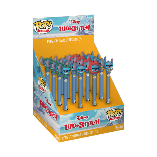 Stylo Funko Disney Stitch avec topper coloré montrant Stitch dans une pose dynamique