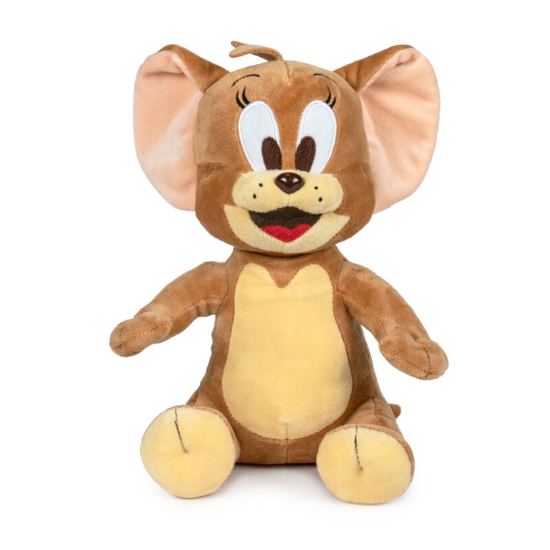 Peluche Jerry Tom & Jerry de 28cm, douce et fidèle au personnage original, idéale pour enfants et collectionneurs.