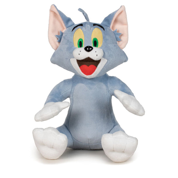 Peluche Tom 28cm de PLAY BY PLAY représentant le célèbre chat de Tom & Jerry, douce et détaillée.