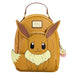 Sac à dos Loungefly Pokémon Eevee vue de face en simili cuir vegan avec détails brodés et imprimés