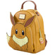 Vue latérale du sac à dos Eevee Loungefly montrant les bandoulières ajustables confortables