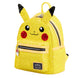 Sac à dos Loungefly Pikachu Pokémon vue de face avec sequins et détails brodés sur fond blanc