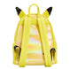 Vue latérale du sac à dos Loungefly Pikachu montrant les poches latérales et les bretelles ajustables