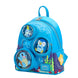Vue latérale du sac à dos Loungefly Pokémon montrant les poches latérales pratiques