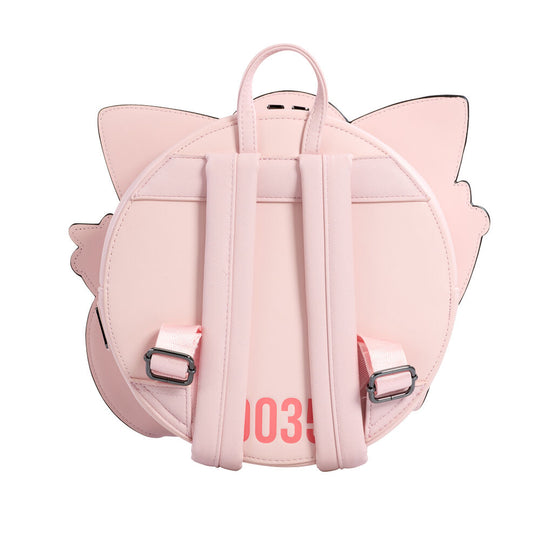 Vue latérale du sac à dos Pokémon Clefairy Loungefly avec bretelles rembourrées et fermeture éclair