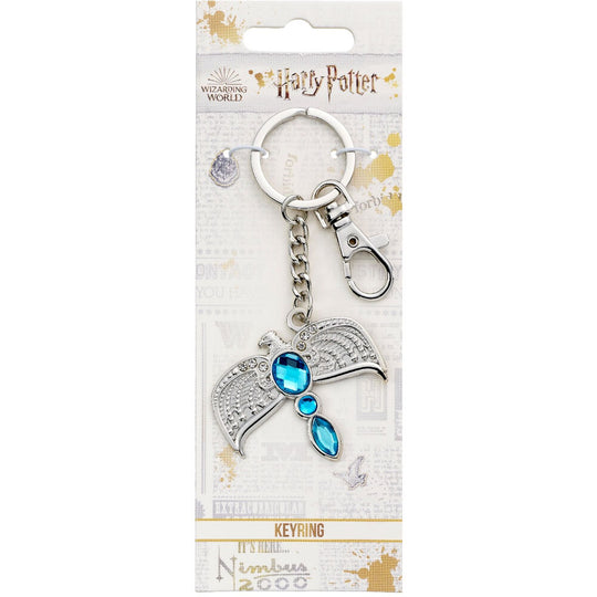 Porte-clés Harry Potter THE CARAT SHOP, présentation du diadème et de la chaîne métallique sur fond blanc