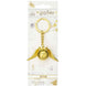 Détail du porte-clés Golden Snitch montrant l'inscription "open" et la finition métallique brillante
