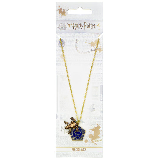 Collier Harry Potter porté autour du cou, mettant en valeur la longueur ajustable de 40 cm avec extension de 5 cm