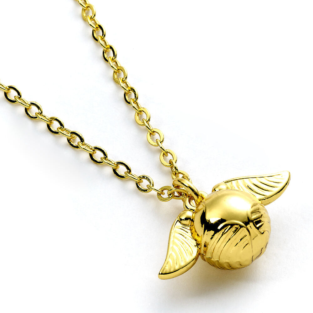 Boîte d’emballage élégante contenant le collier Harry Potter Snitch dorée, prêt à offrir