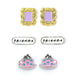 Boucles d'oreilles cadre de la porte de Monica Friends en argent, vue rapprochée