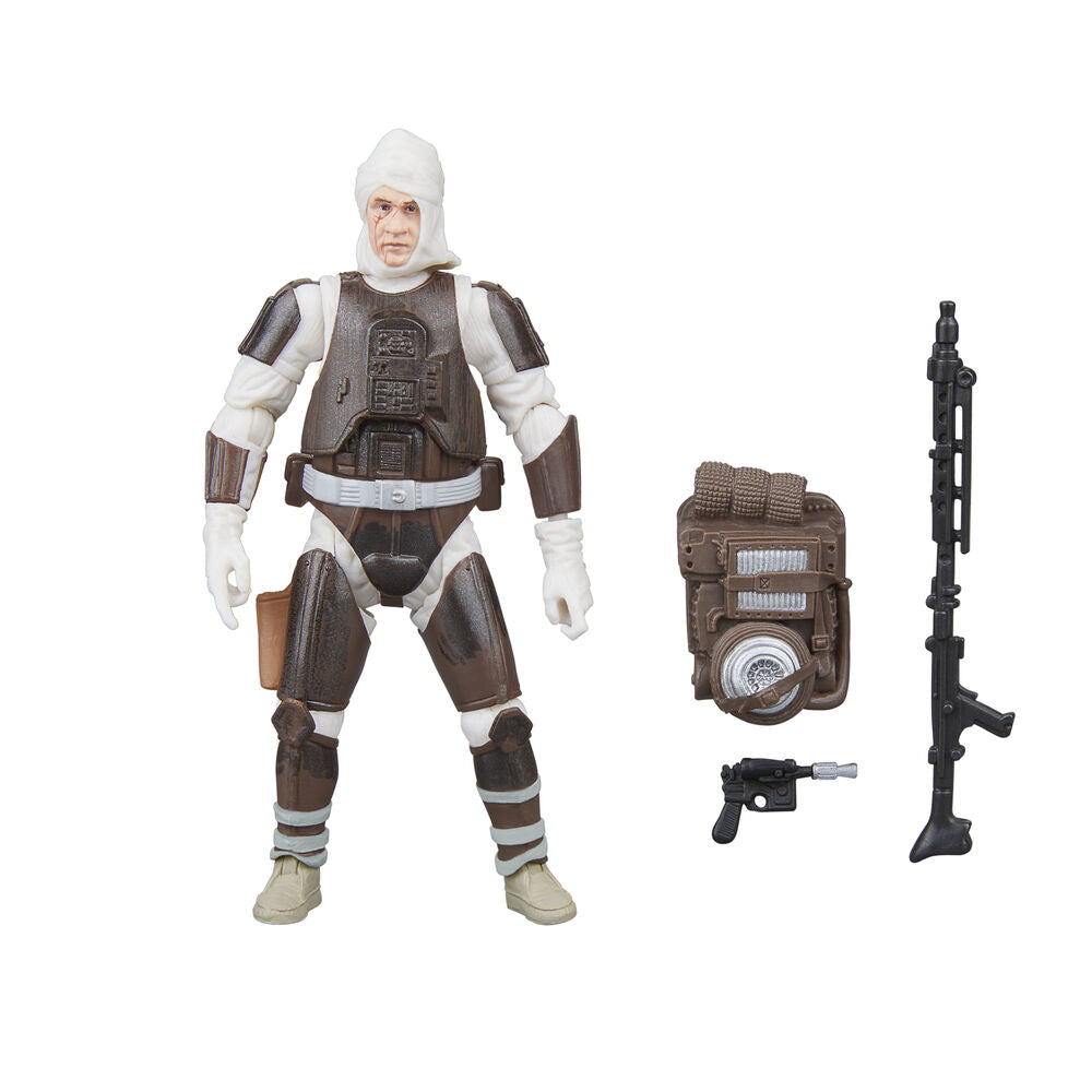 Profil latéral de la figurine Dengar Star Wars montrant l'articulation des bras