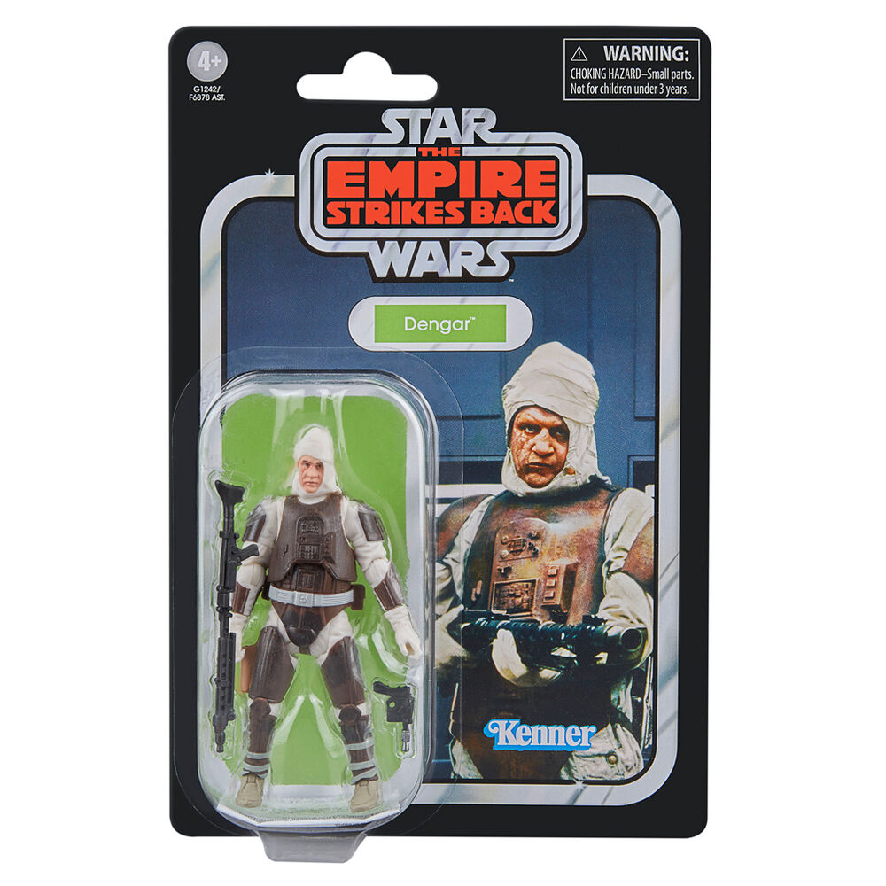 Figurine Dengar articulée de 9,5 cm vue de face avec détails précis et accessoires