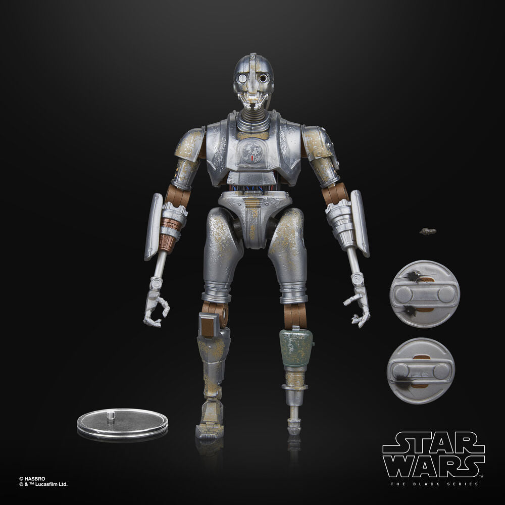 Zoom sur le visage détaillé de la figurine SM-33 Skeleton Crew Star Wars