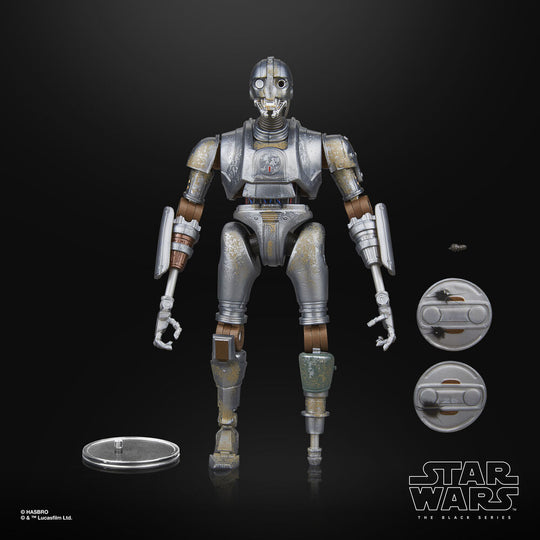 Zoom sur le visage détaillé de la figurine SM-33 Skeleton Crew Star Wars